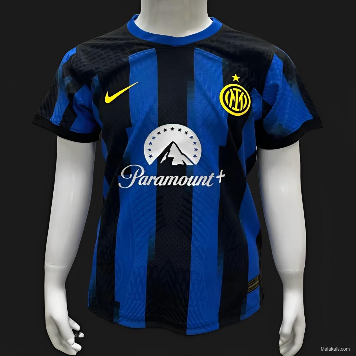 Player Version 23/24 Kids Inter Milan Home Jersey