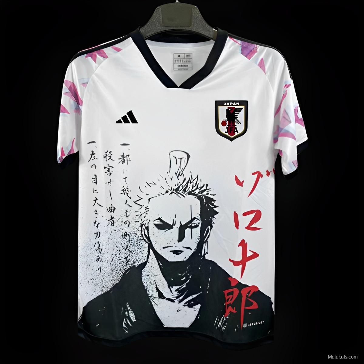 2022 Japan Away White Otaku Zoro Roronoa Jersey