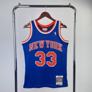 New York Knicks #33 Patrick Ewing Mitchell & Ness 1991-92 Hardwood Classics Jersey