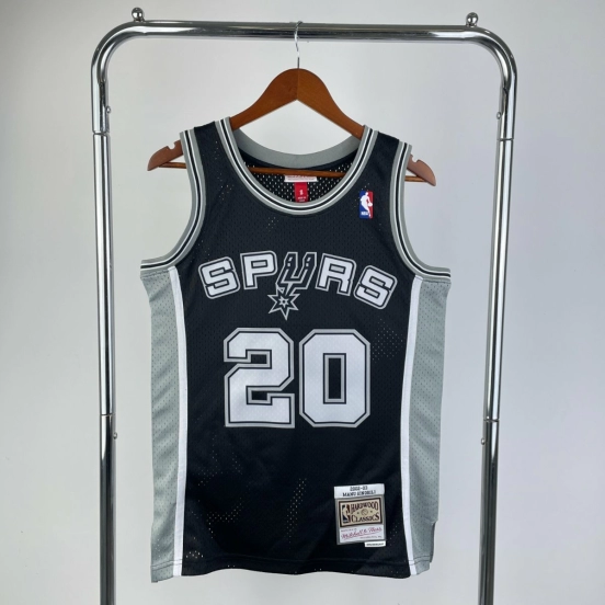San Antonio Spurs #20 Manu Ginobili Mitchell & Ness 2002-03 Hardwood Classics Jersey