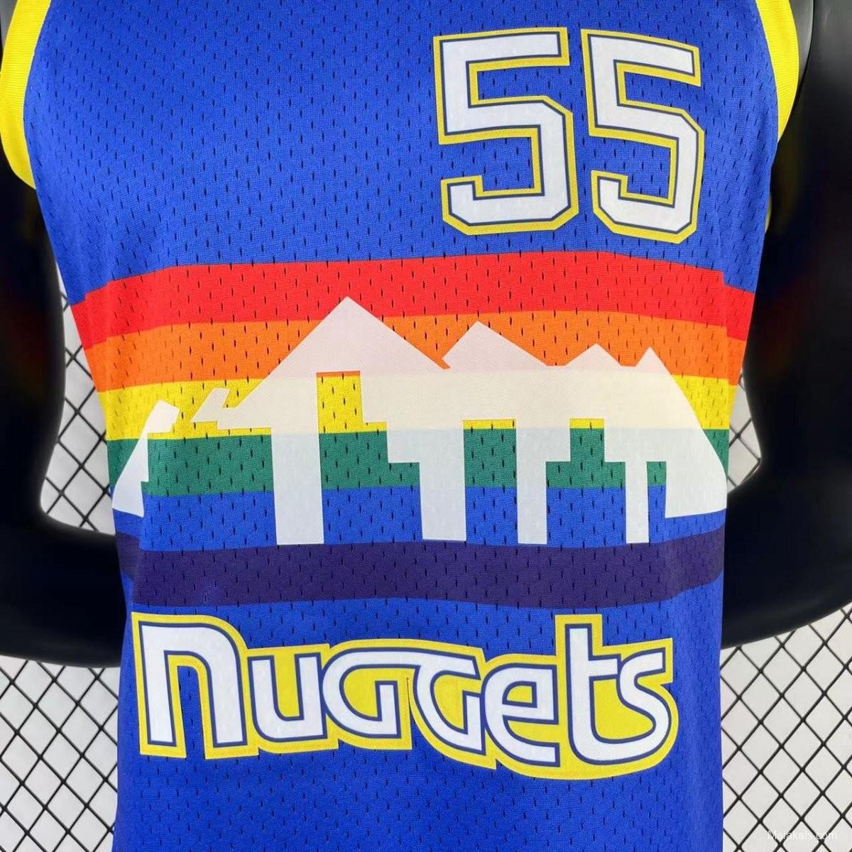 Denver Nuggets #55 Mutombo Mitchell & Ness 1991/92 Hardwood Classics Jersey