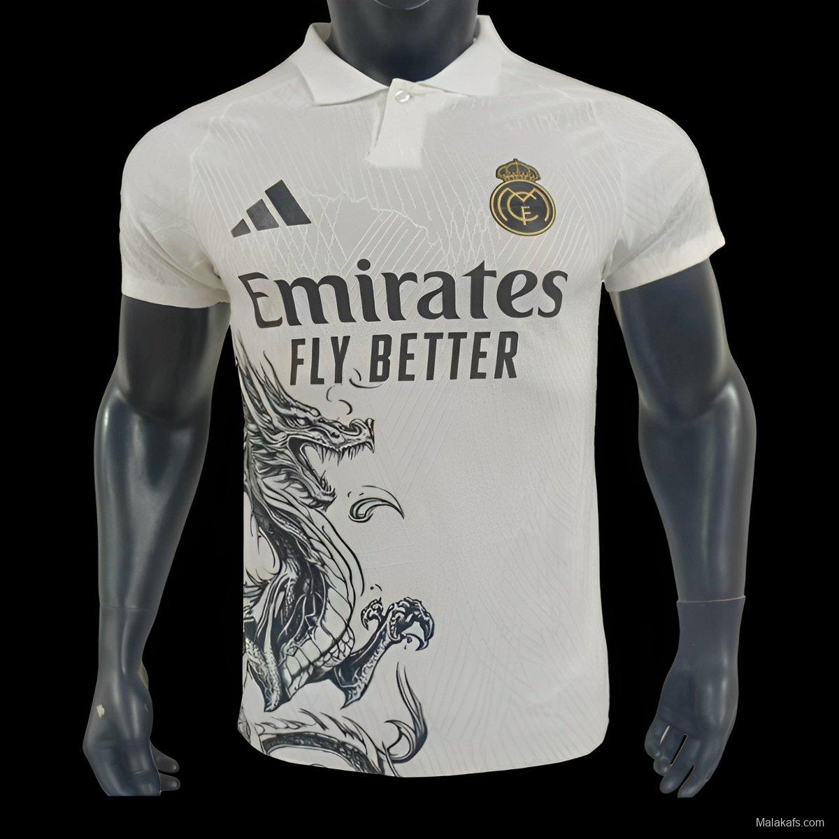 Player Version 24/25 Real Madrid White Dragon Special Jersey