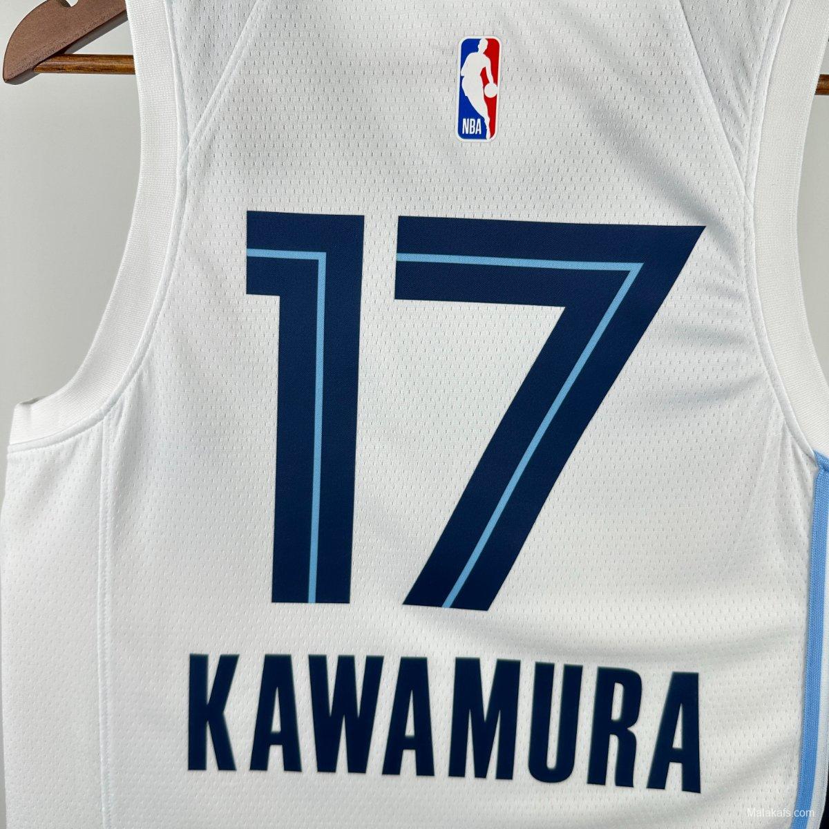 Memphis Grizzlies Kawamura #17 2023/24 Association Edition Jersey