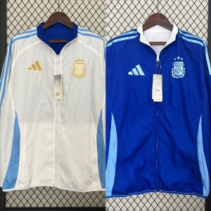 2024 Argentina White/Blue Reversible Windbreaker