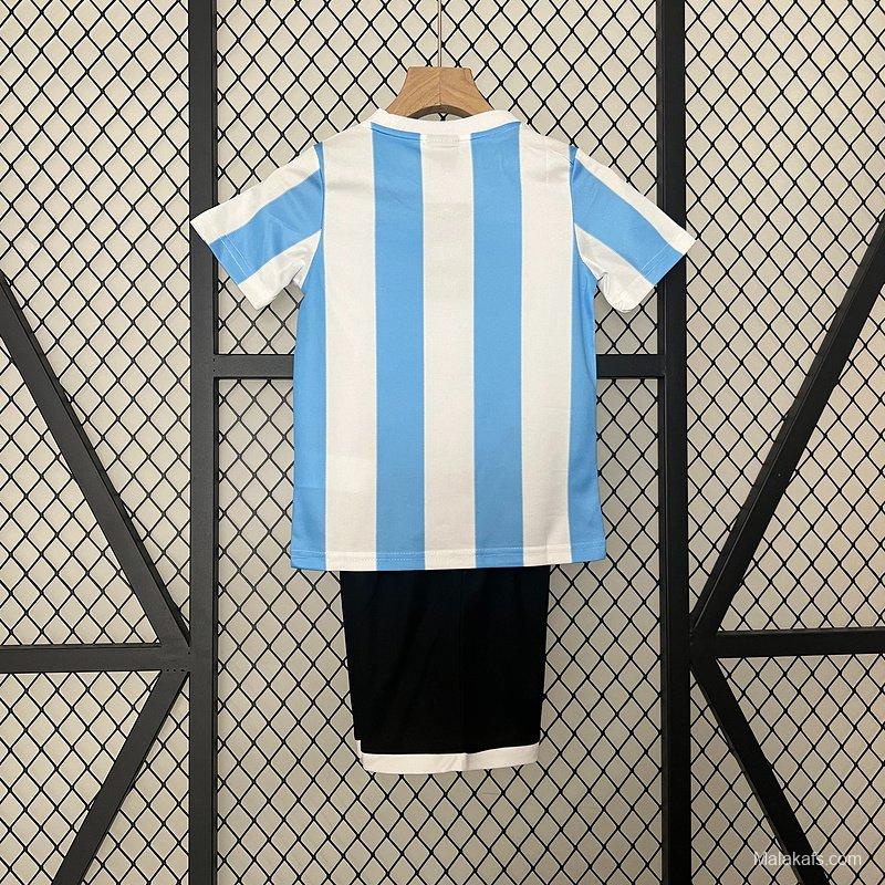 1986 Retro Kids Argentina Home Jersey