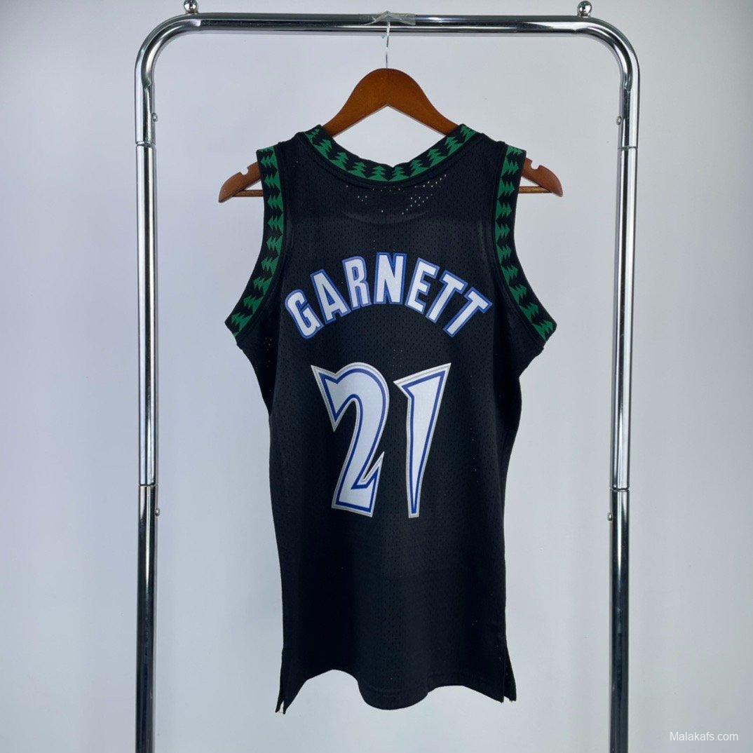 Minnesota Timberwolves #21 Kevin Garnett 1997/98 Mitchell & Ness Black