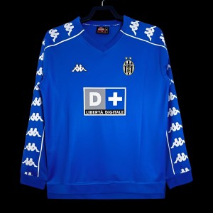 Retro 99/00 Juventus Away Long Sleeve Blue Jersey