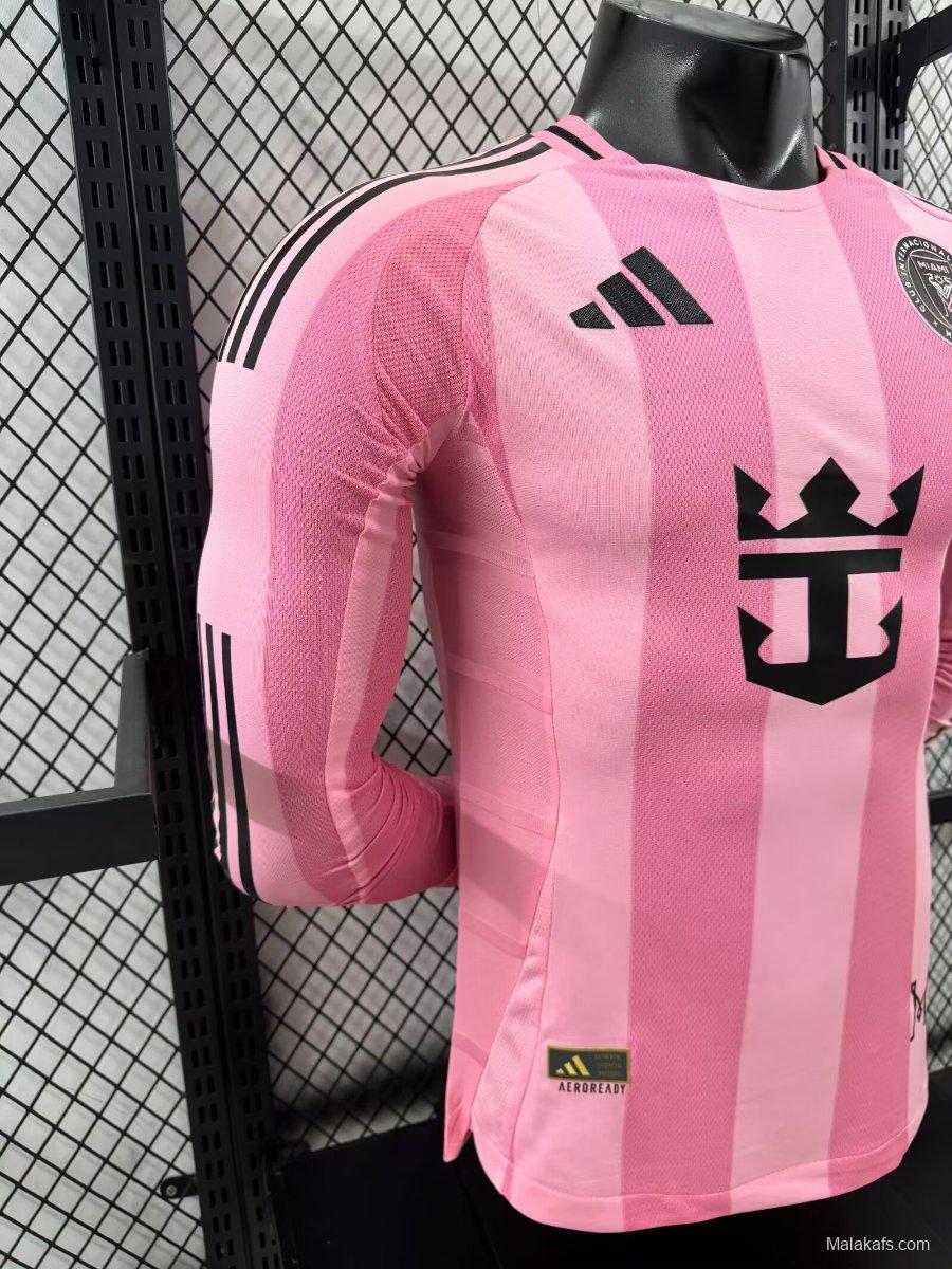 Player Version 25/26 Inter Miami Away Pink Long Sleeve Jersey