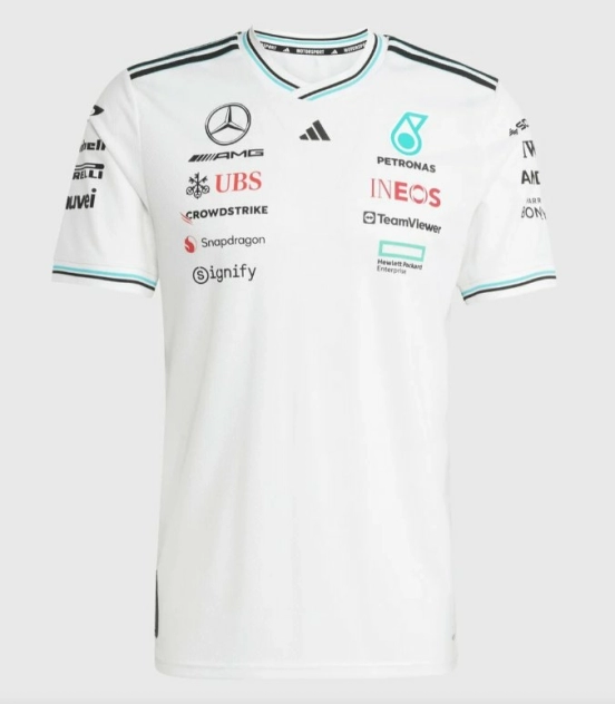 Mercedes F1 Team 2025 White Jersey
