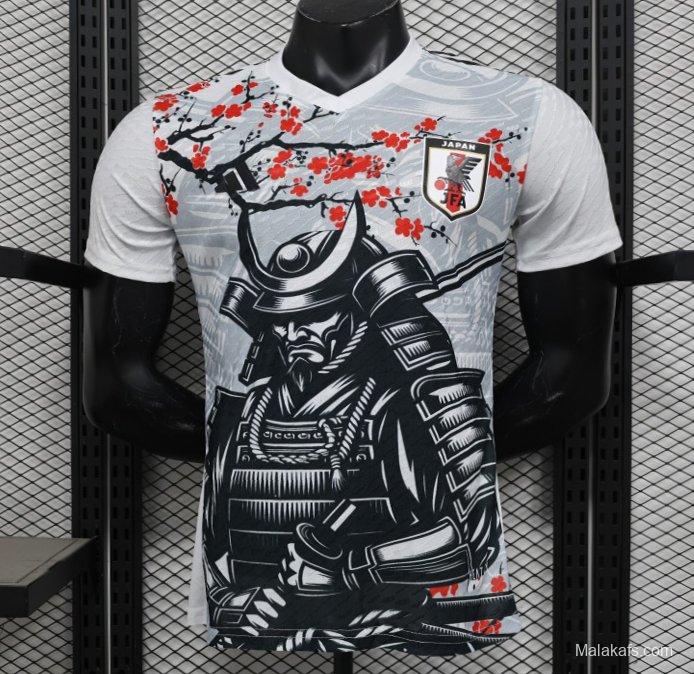 Player Version 2025 Japan White with Samurai & Cherry Blossom Jersey