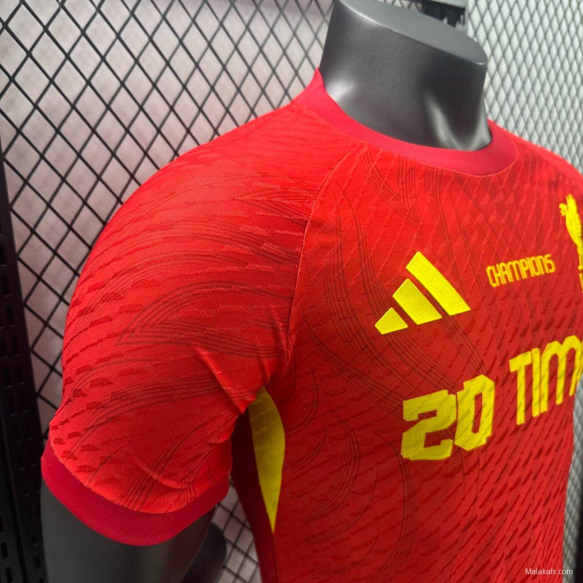 Player Version 25/26 Liverpool 20 Times Champion Jersey