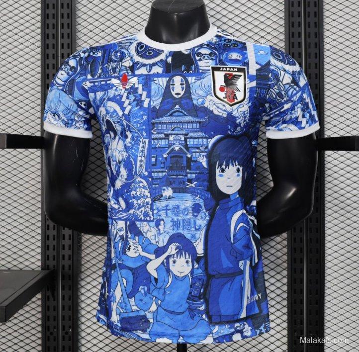 Player Version 2025 Japan Blue with Anime Characters Jersey