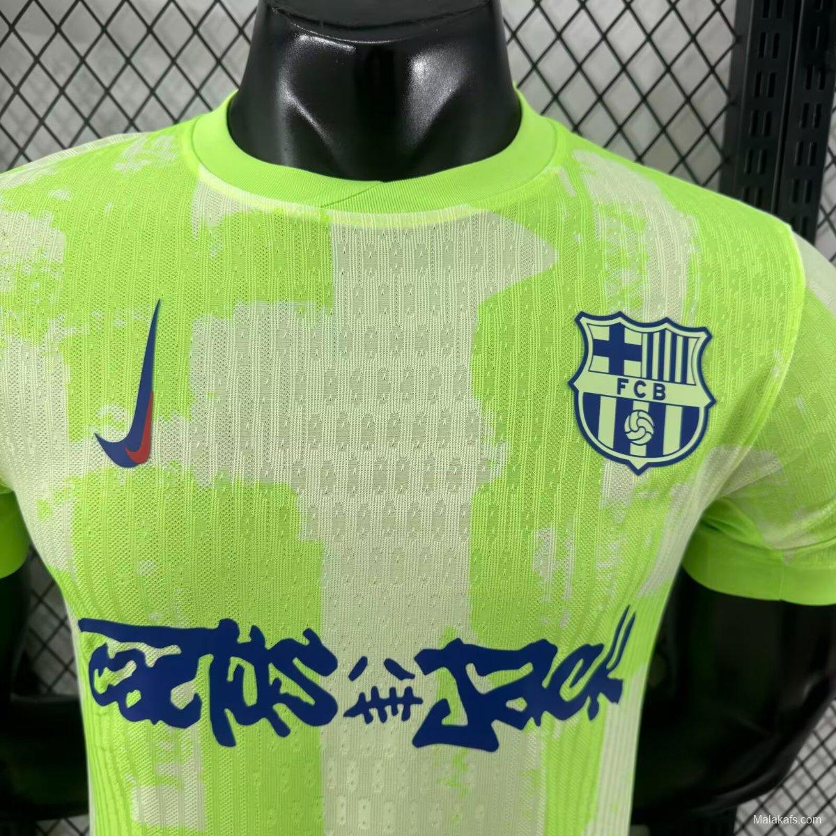 24/25 Barcelona x Travis Scott Third Green Jersey