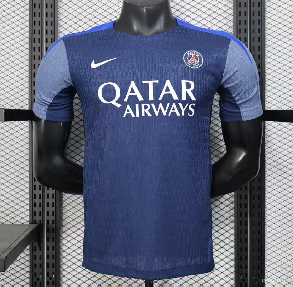 Player Version 25/26 Paris Saint-Germain PSG Blue with Vertical Stripes Jersey
