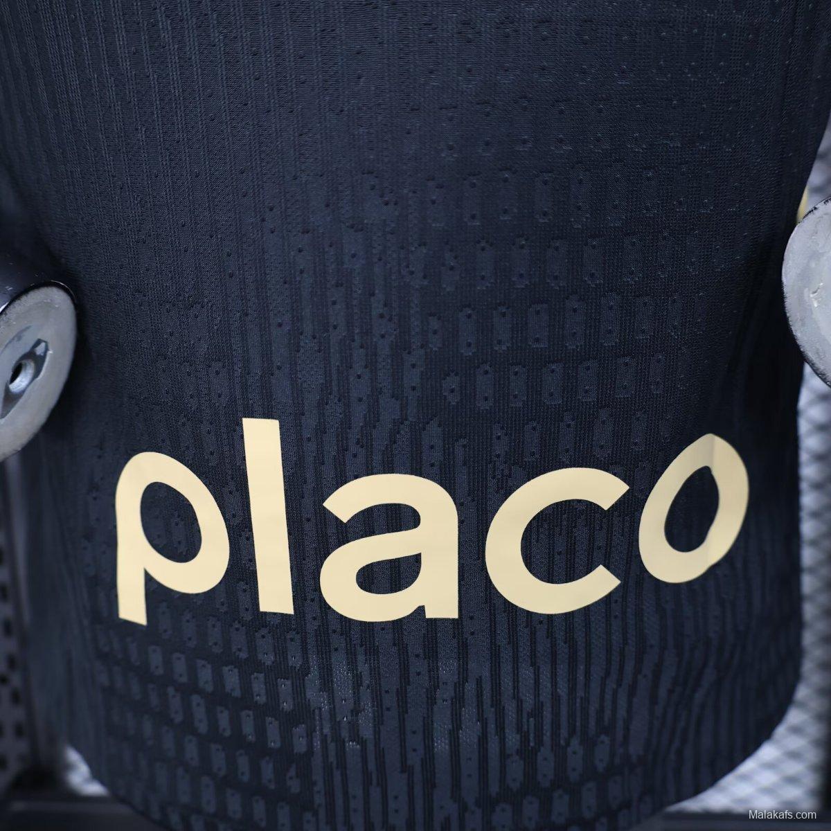 Player Version 25/26 Santos FC Black with Textured Pattern Jersey With Full Sponsors