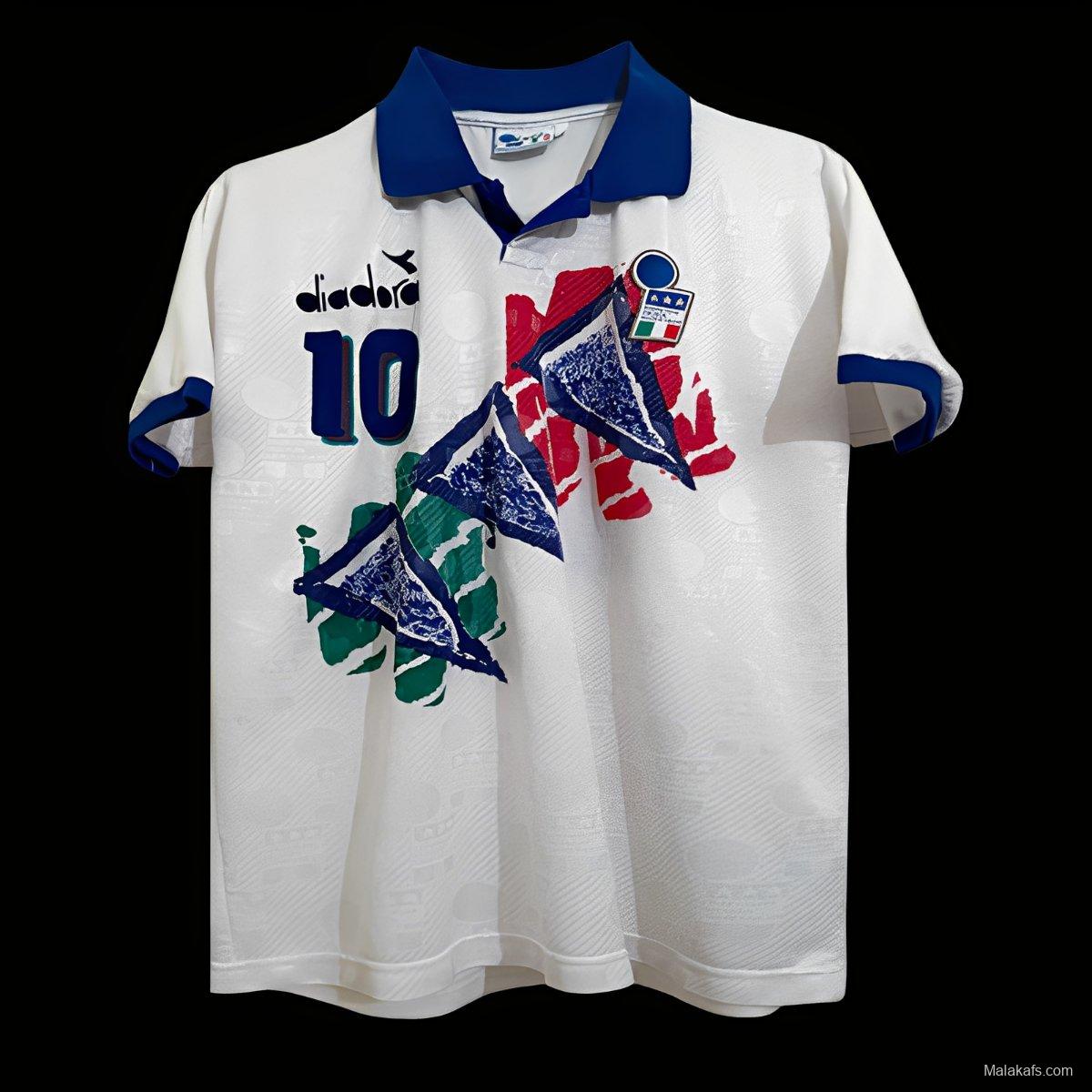 Retro 1994 Italy Diadora Player Special Training  Roberto Baggio Jersey