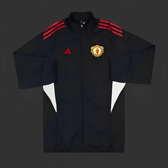 25/26 Manchester United  BLACK Full Zipper Windbreaker