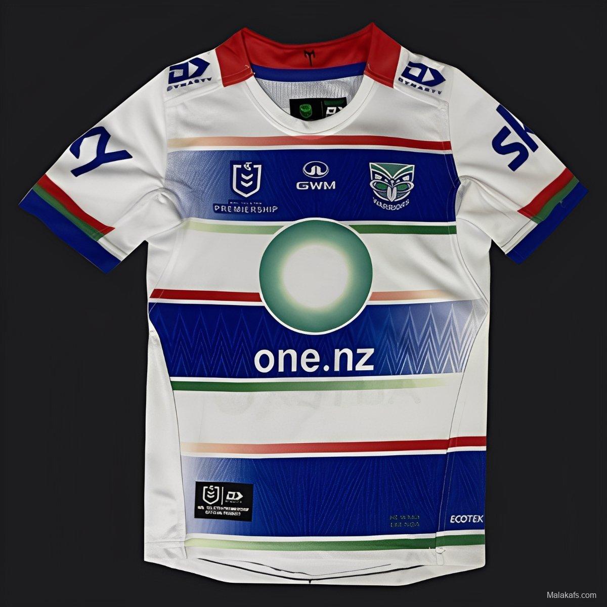 25/26 Kids New Zealand Warriors White with Rainbow Stripes Jersey