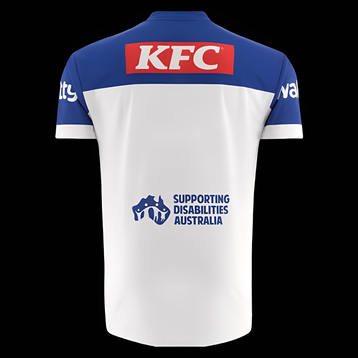 25/26 Canterbury-Bankstown Bulldogs White with Blue Shoulders Away Jersey