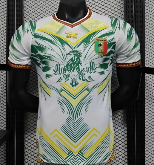 Player Version 2026 Mali Away White with Eagle Pattern Jersey