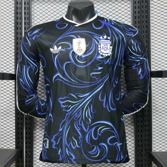 Player Version  26/27  Argentina  Black & Blue  Long Sleeve Jersey