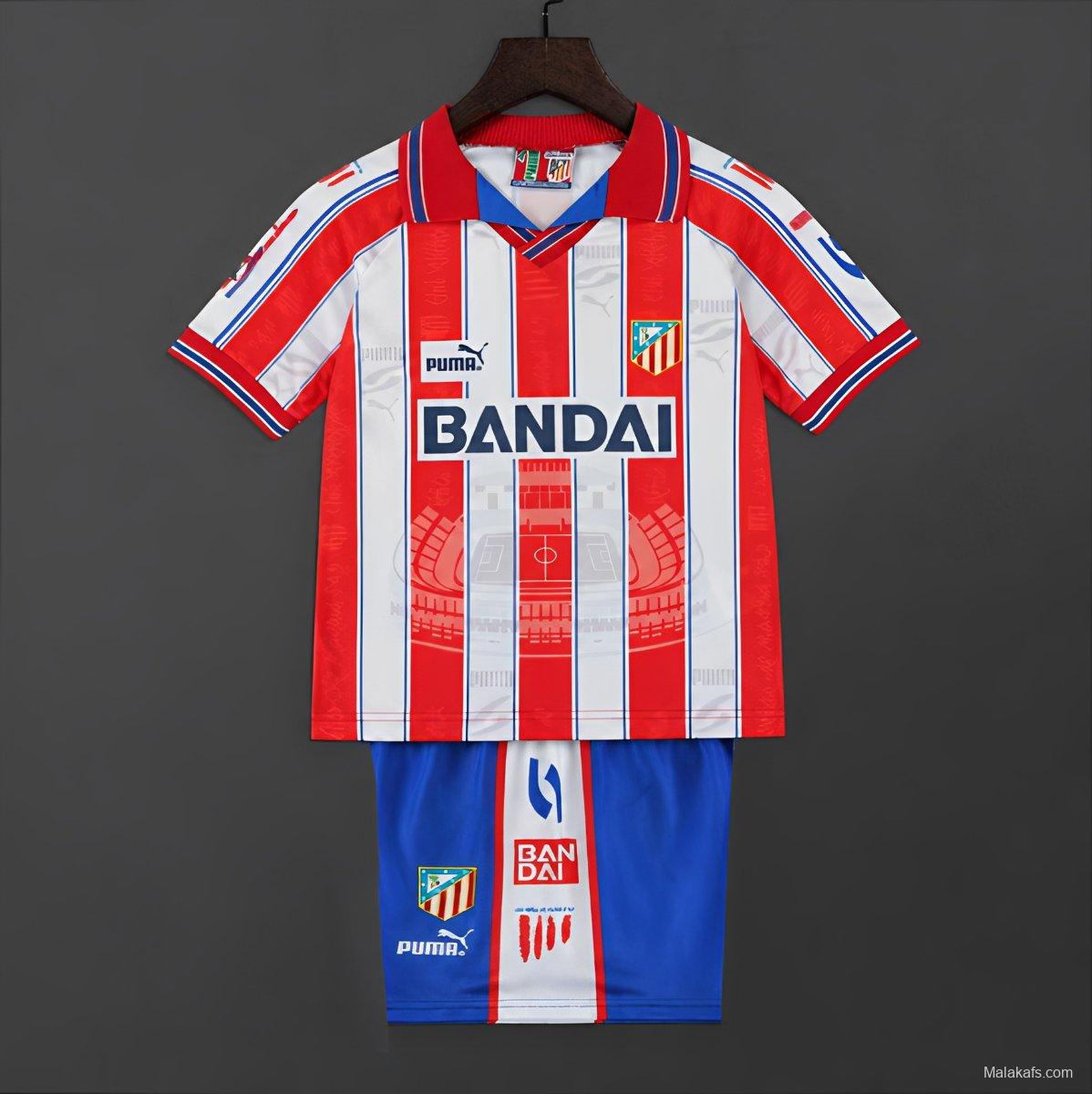 Retro 96/97 Kids Atletico Madrid Home Jersey