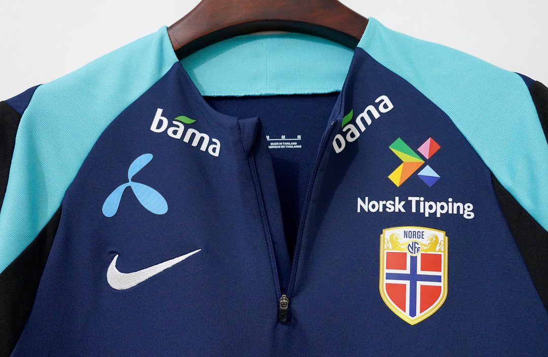 2026 Norway Dark Blue Half Zipper Training Jacket