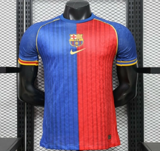 Player Version 26/27 FC Barcelona Royal Blue & Garnet Red Vertical Stripes  Special Edition Jersey