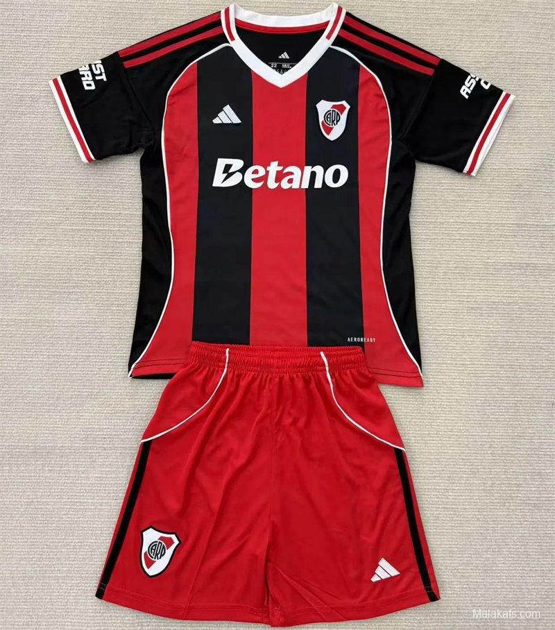 25-26 Kids CA River Plate Away Set Jersey & Short High Quality