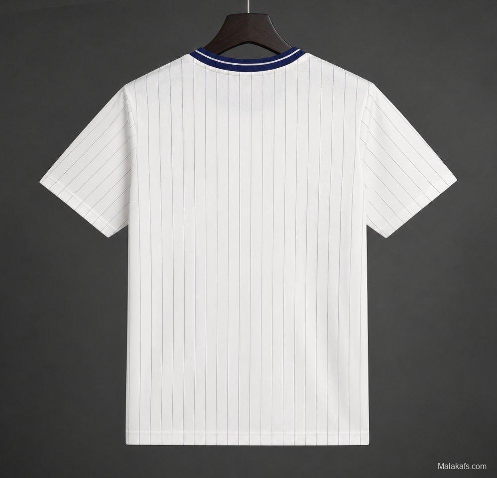 26/27 Adidas Originals Millonarios Vintage White Blue Pinstripe Jersey