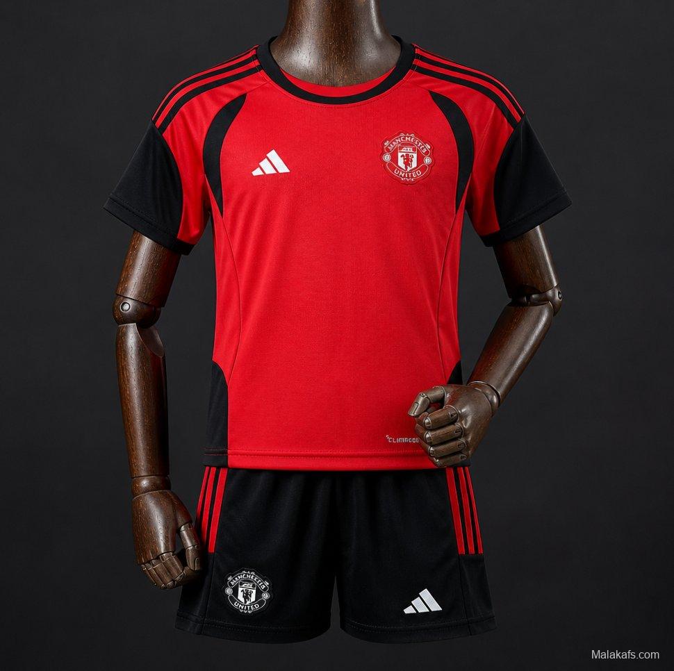26/27 Kids Manchester United Training Red Jersey