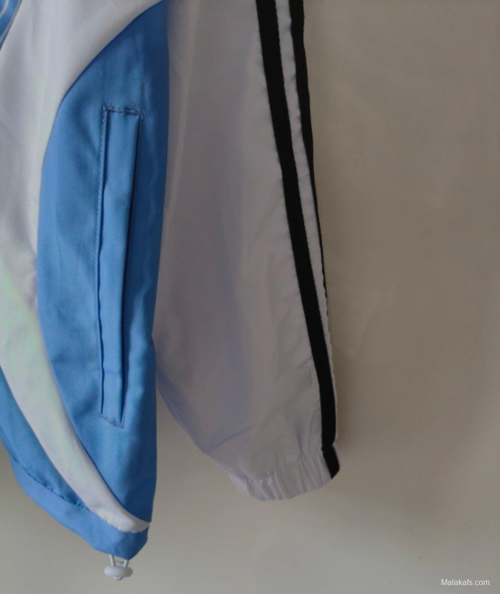 2026 Argentina Light Blue & White Windbreaker Jacket