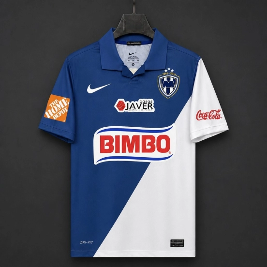 Retro 09/10 Rayados Monterrey Third Navy Blue With White Jersey