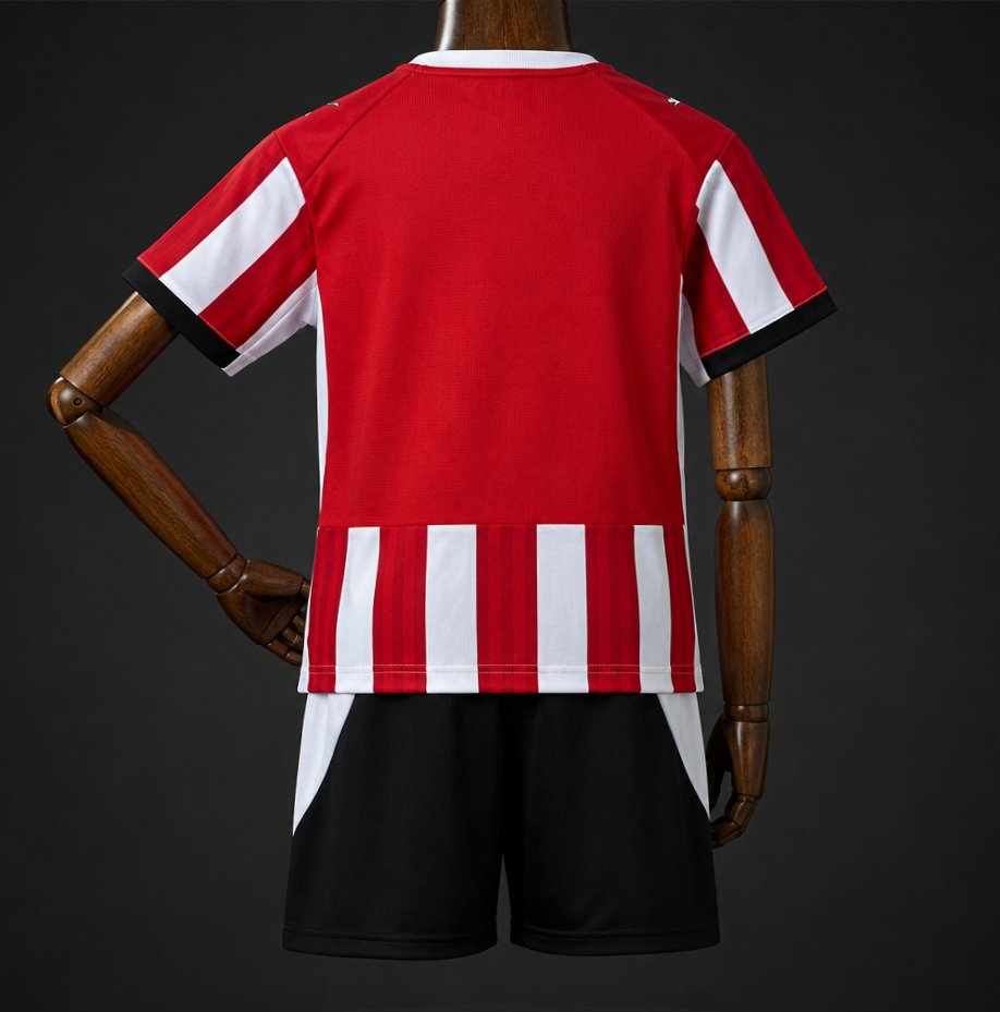 26/27 Kids Southampton FC Red & White Vertical Stripes Home Jersey Kit