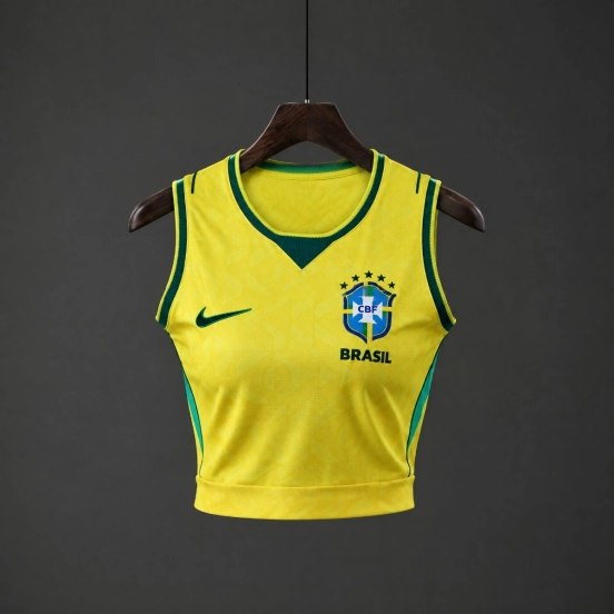 2026 Brazil Women's Cropped Home Tank Top